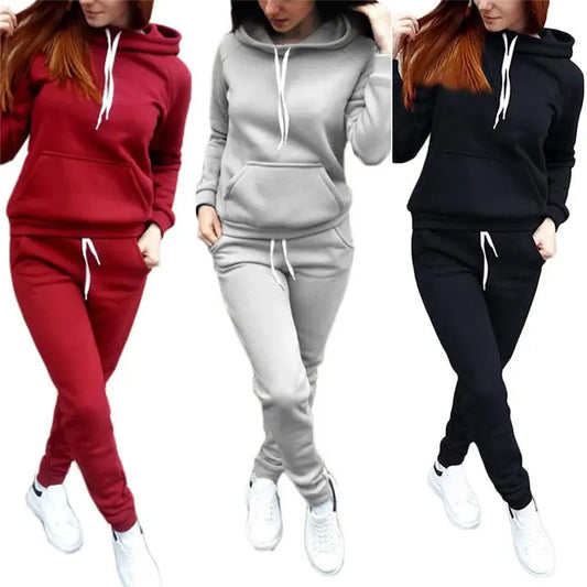 Solid Women ||Tracksuit Casual Hoodies Sweatshirt Pant Set Lounge Wear Sport Suit 2PCS 🍁Autumn Winter ❄️Clothes 👕