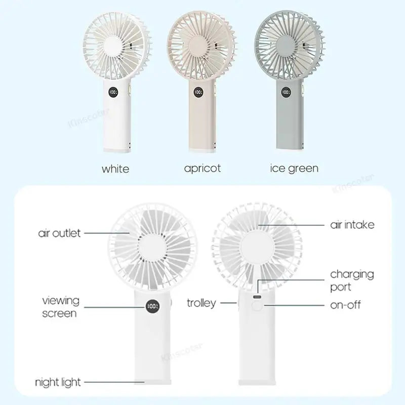 ❄️New ❄️Handheld Personal Fan Portable Mini USB Hand Fan 3600mAh 🔋Rechargeable🔋