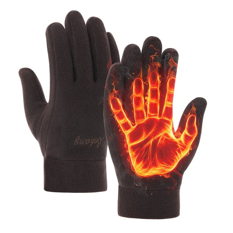 Outdoor 🔥Thermal Fleece Windproof Winter Cycling Gloves Men 🔥TouchScreen📲