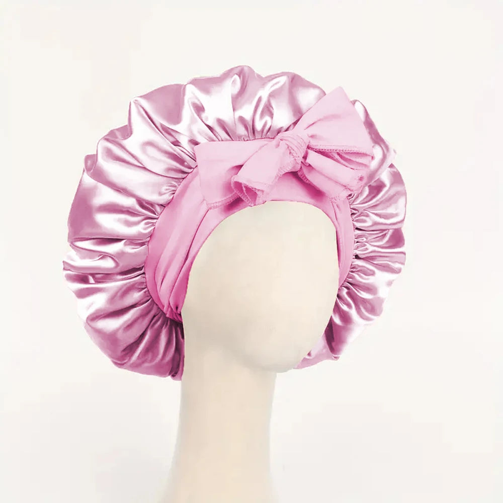 🎀Satin🎀 Bonnet Silk Bonnet Adjustable Bonne For Sleeping Hair Bonnet With Tie Band Bonnets For Women Men