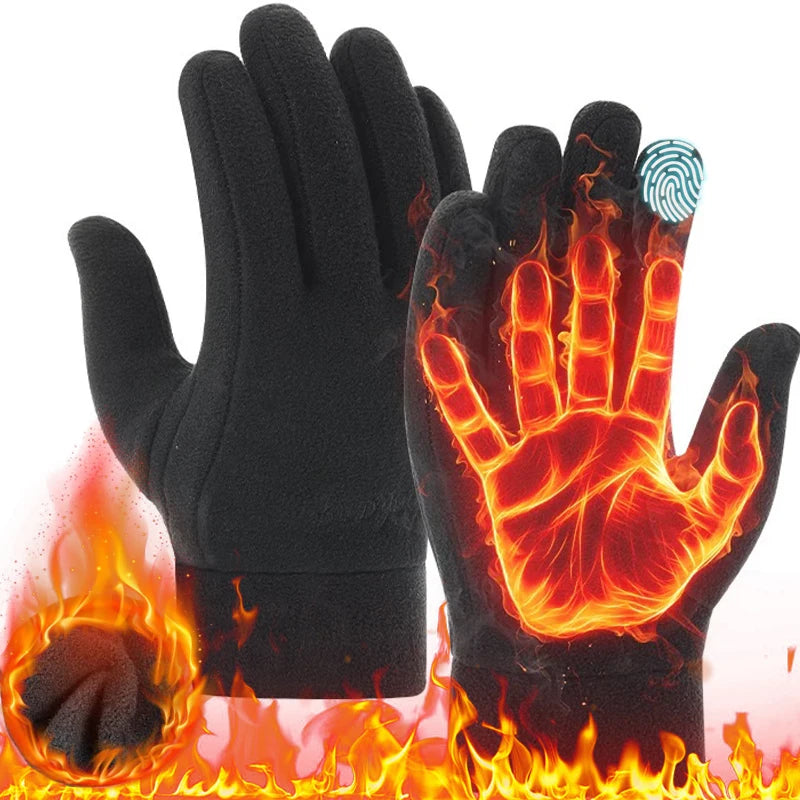 Outdoor 🔥Thermal Fleece Windproof Winter Cycling Gloves Men 🔥TouchScreen📲