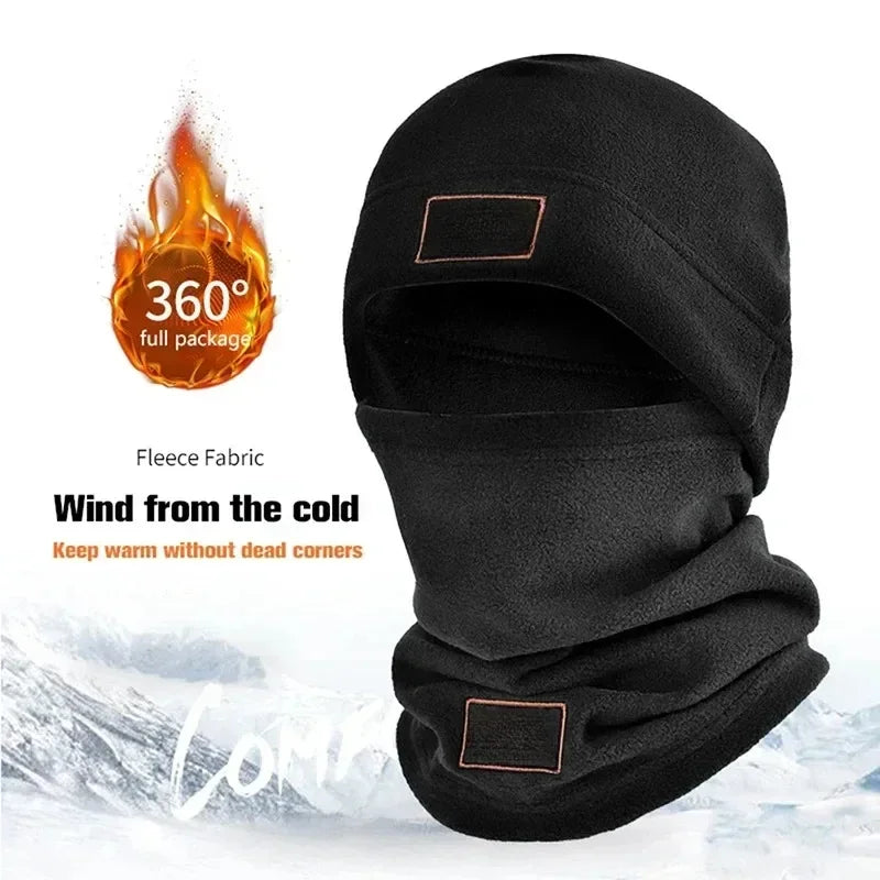 Men Face Mask Neck Warmer 🔥Polar Coral Fleece Balaclava Beanies 🥶🔥Thermal Head Cover Warm Sets Accessories