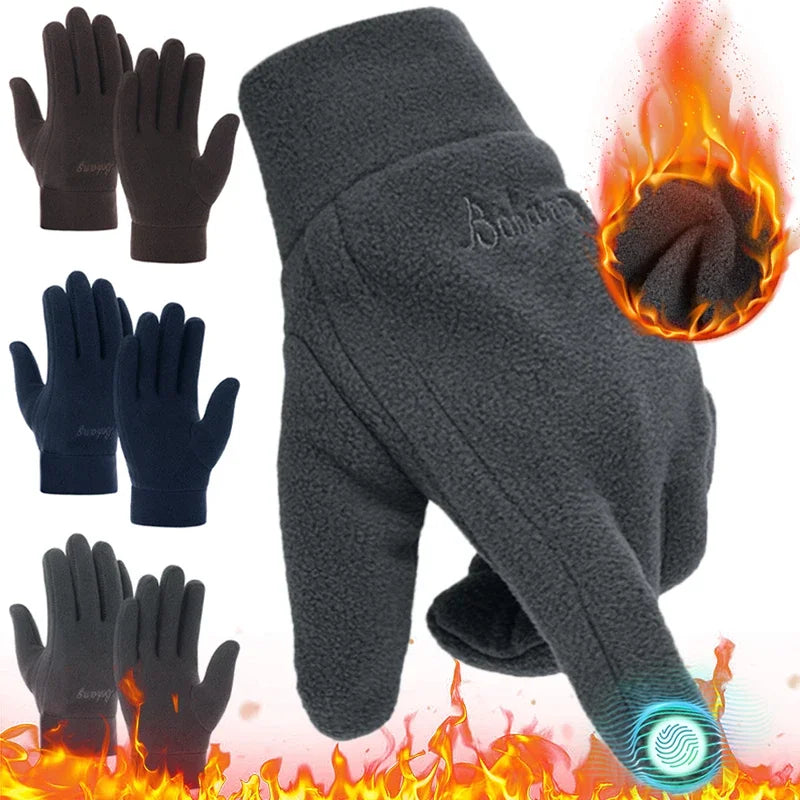 Outdoor 🔥Thermal Fleece Windproof Winter Cycling Gloves Men 🔥TouchScreen📲