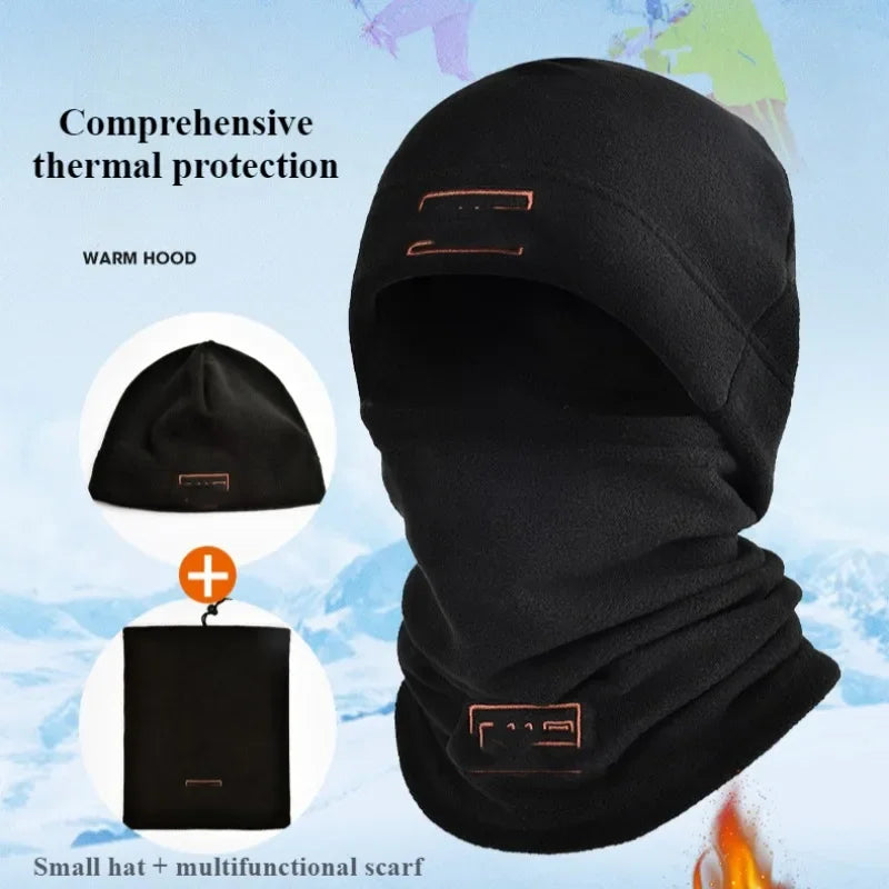 Men Face Mask Neck Warmer 🔥Polar Coral Fleece Balaclava Beanies 🥶🔥Thermal Head Cover Warm Sets Accessories