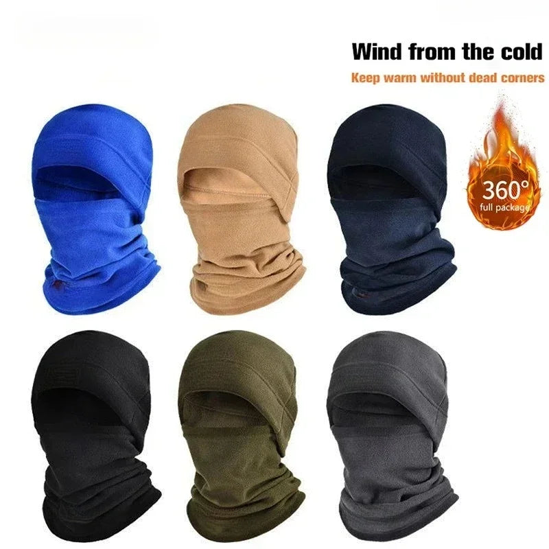 Men Face Mask Neck Warmer 🔥Polar Coral Fleece Balaclava Beanies 🥶🔥Thermal Head Cover Warm Sets Accessories