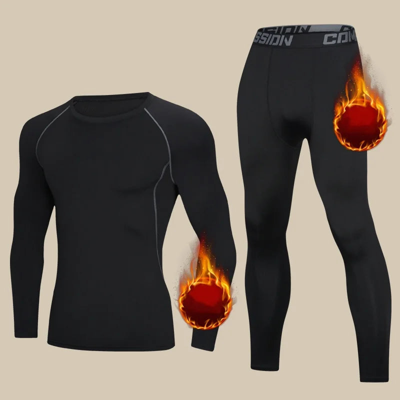 🔥Men's thermal🔥 underwear set men's winter|running bottoming cold sports tight-fitting fall clothes pants