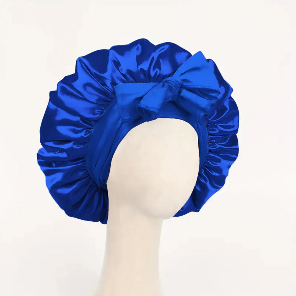 🎀Satin🎀 Bonnet Silk Bonnet Adjustable Bonne For Sleeping Hair Bonnet With Tie Band Bonnets For Women Men