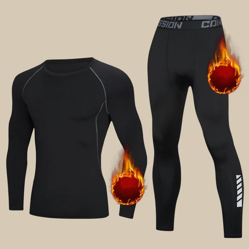 🔥Men's thermal🔥 underwear set men's winter|running bottoming cold sports tight-fitting fall clothes pants