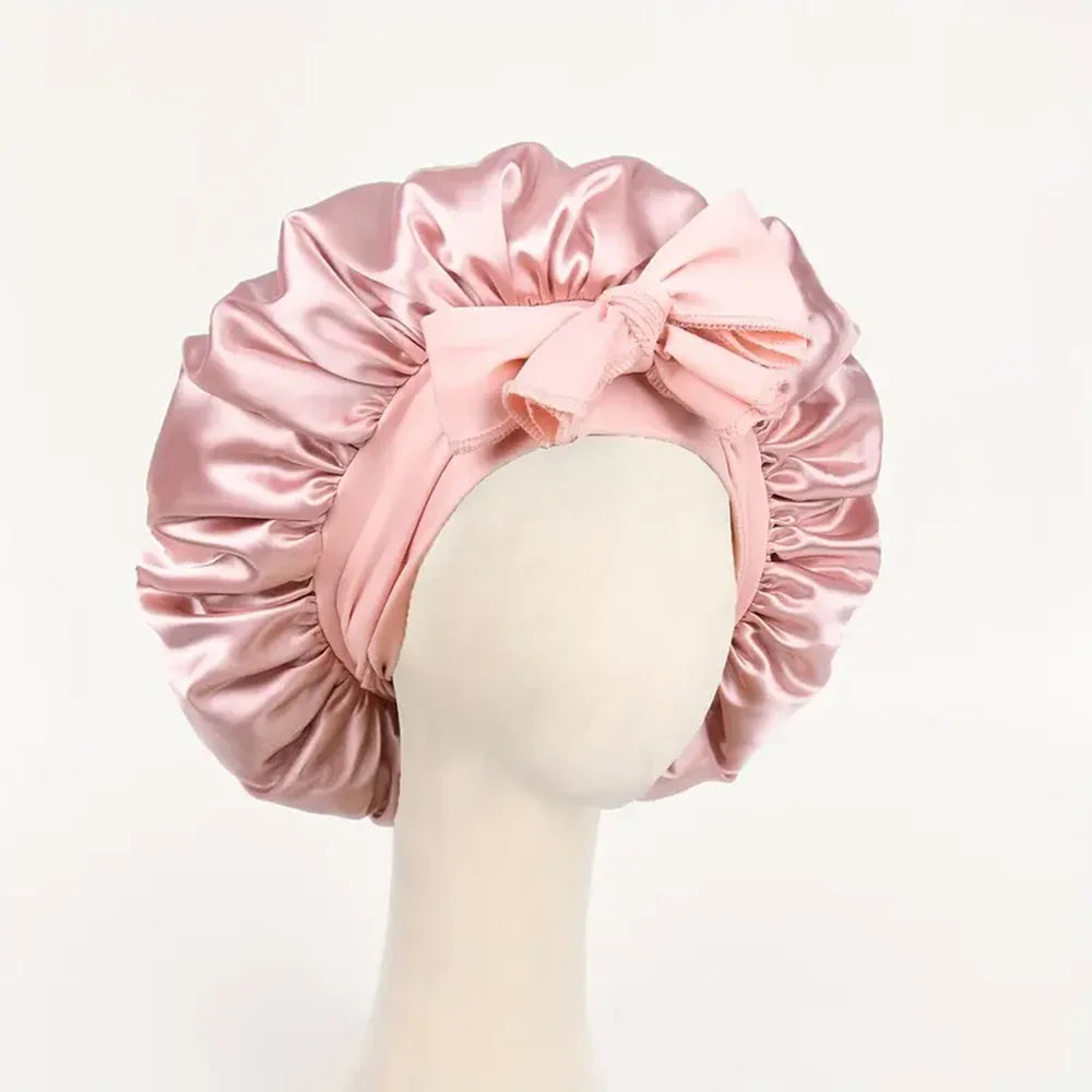 🎀Satin🎀 Bonnet Silk Bonnet Adjustable Bonne For Sleeping Hair Bonnet With Tie Band Bonnets For Women Men